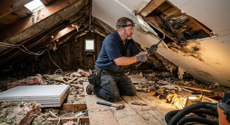 Attic Water Damage Repair in Katy, TX